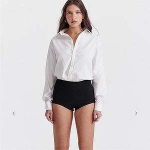 Elegant High Waist Black Women's Shorts